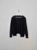 Women's Vintage Navy Wool Cardigan M/L