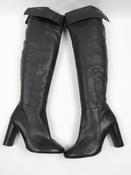 Vintage Style Black Long Leather Top Shop Boots 38/5
