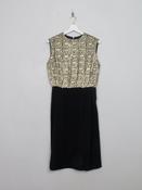 Vintage Gold &amp; Black 1960s Dress S