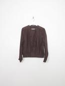 Vintage Brown 80s Long Sleeved Blouse S