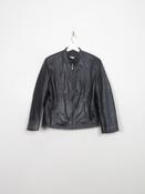Women's Classic Vintage Black Leather Biker Style Jacket S/M