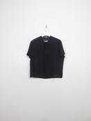 Vintage Black Pleated Blouse L