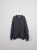 Men's Vintage Green &amp; Blue Wool Cardigan XL/XXL
