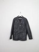Men's Vintage Black Leather Blazer L