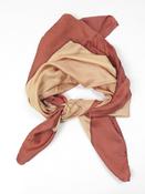 Women's Rust &amp; Cream Asian Style Silk Scarf
