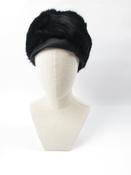 Women's Vintage Black Fur Hat S