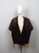Vintage Brown Fur Cape Shawl