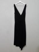 Vintage Style Jersey Crepe Black Lomg Evening Dress 12