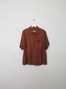 Men's Vintage Style Two Tone Shirt Short Sleeved M/L