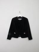 Women's Black Velvet 1980s Jacket S
