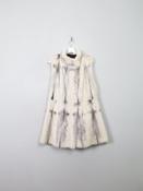 Vintage Mink Fur Cream &amp; Grey Gillet S/M