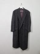 Men's Vintage Grey/Blue Tweed 1980s Coat 44"