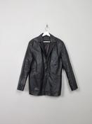 Men's Vintage Black Leather Jacket S