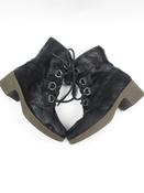 Women's Vintage Black Fur Boots 5/38