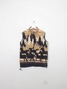 Men's Vintage Printed Fleece Gilet L