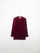 Women's Vintage Burgundy Velvet Top/Jacket L/XL
