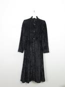 Women's Vintage Black Velvet Christian Aujard Long Coat XS