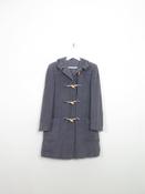 Women's Vintage Blue Wool Duffle Coat S/M