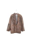 Women's Vintage 80s  Brown Leather Jacket