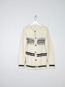 Men's 1970s Cream Hand-Knit Vintage Cardigan M/L image