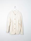 Men’s Hand-knit Vintage Aran Cardigan XL