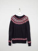 Men's Navy &amp; Red Nordic Style Jumper S/M image