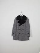 Men's Vintage 1970s Tweed Black Coat 40 S/M image