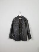 Men's Vintage Black Distressed Leather Jacket L image