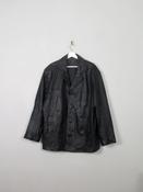 Men's Vintage Black Leather Jacket L image