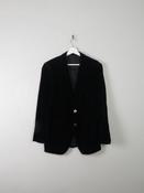 Men's Vintage Black Velvet Jacket 1970s 40" image