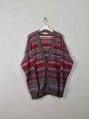 Men's Vintage Colourful Cardigan XL