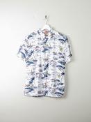 Men's Vintage Hawaiian Shirt Lucky Brand M image