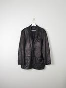 Men's Vintage Leather Jacket Black M image