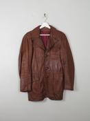 Men's Vintage Leather Jacket Rust S