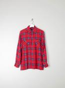 Men's Vintage Red Flannel Shirt S/M image