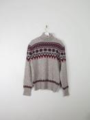 Men's Vintage Scandinavian Polo Neck Wool M/L