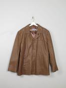 Men's Vintage Tan Leather Route 66 Jacket Unworn XXL image