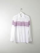 Men's Vintage White Shirt With Stripes M image