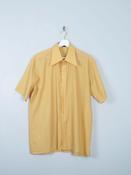 Men's Vintage Yellow Short Sleeved Shirt XL image