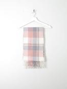 Pink &amp; Green Check Wool Scarf image