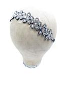 Sequin &amp; Diamanté Floral 1920s Style Motif Hairband Head piece New image
