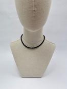 Vintage Black French Glass Short Necklace image