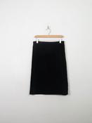 Vintage Black Velvet Pencil Skirt S image