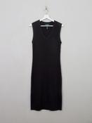 Vintage Dark Grey Ralph Lauren Ribbed Jumper Dress M/L