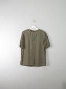 Vintage Green Silk Blouse M image