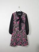 Vintage Lurex Dress With Shear Sleeves 12/14 image