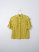Vintage Mustard Women's Silk Blouse S image