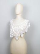 Vintage Style Beaded White Cape/Collar One Size New
