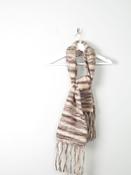 Vintage Wool Striped Knitted Scarf image