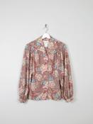 Women's 1970s Printed Vintage Fredrick Howard  Blouse S/M image